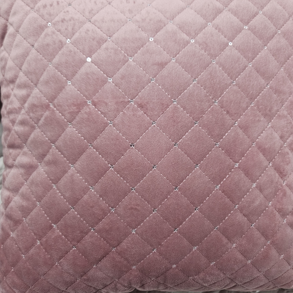 Elegant Quilted Pink Pillow